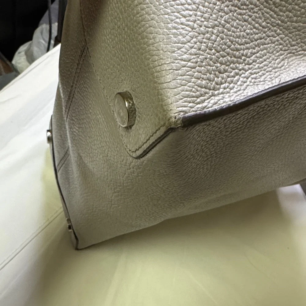 Michael Kors Studded Satchel Tote –‎ Gray Leather